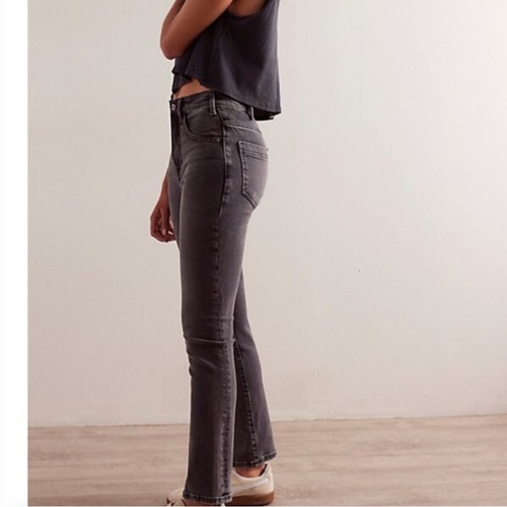 We the Free Low Maintenance mid rise crop boot flare jeans by Free People